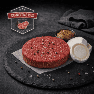Carne gourmet, queso y mostaza de Carnicerías Rius.