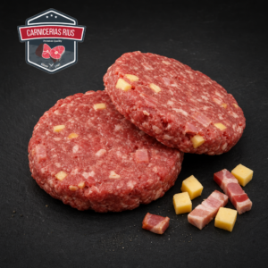 Hamburguesas de carne con queso y bacon