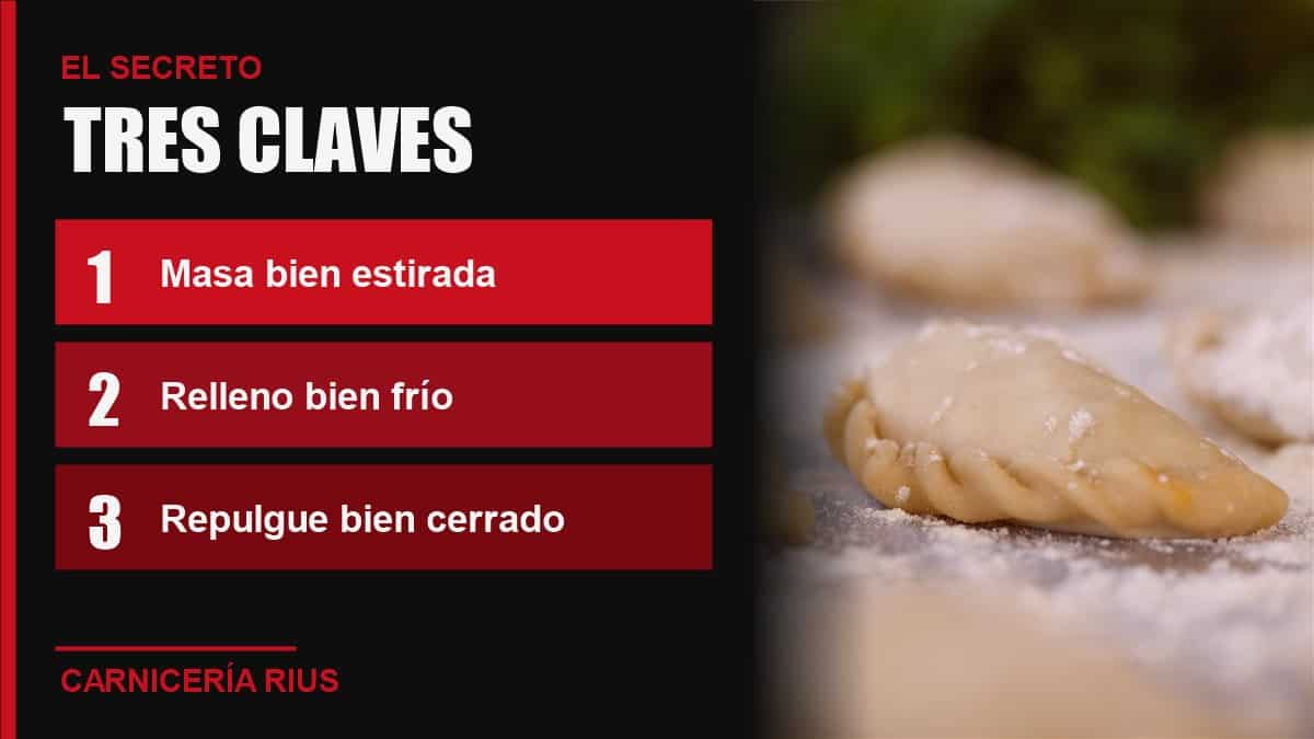 Tres claves de las empanadas caseras: masa bien estirada, relleno frío y repulgue cerrado