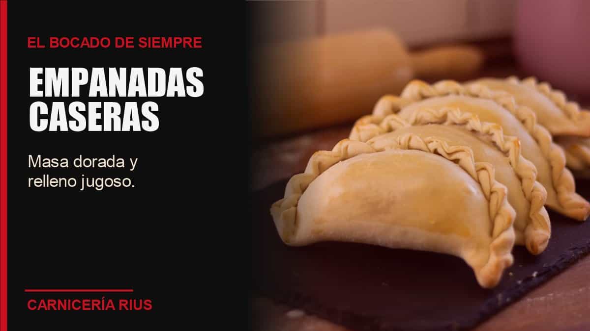 Empanadas caseras en Barcelona con masa dorada y repulgue artesanal